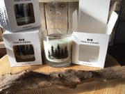 Into the Woods 9 oz Whiskey glass soy wax candle